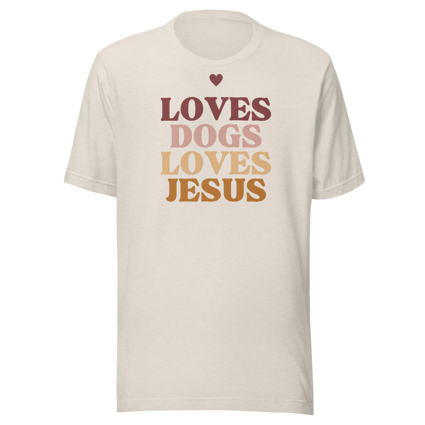 Loves Dogs Loves Jesus Unisex t-shirt