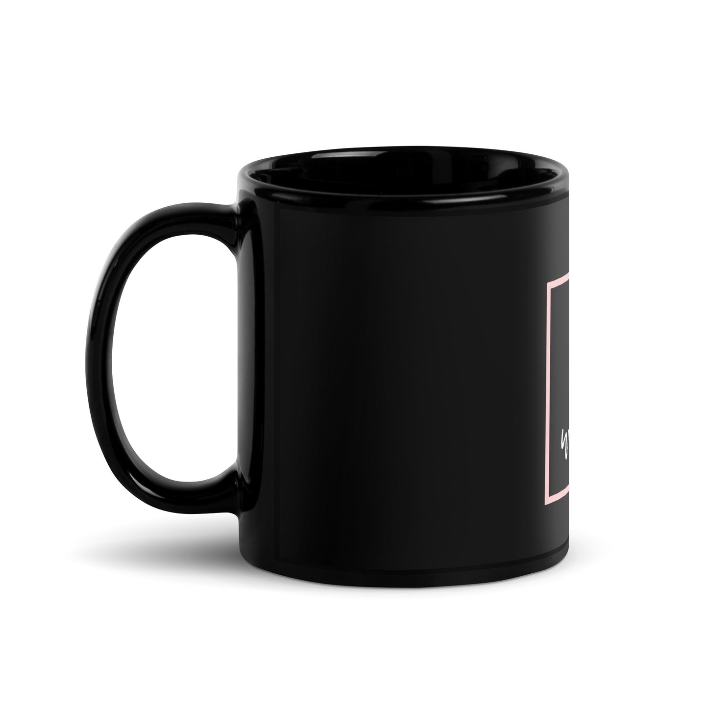 You Are Worthy Black Glossy Mug