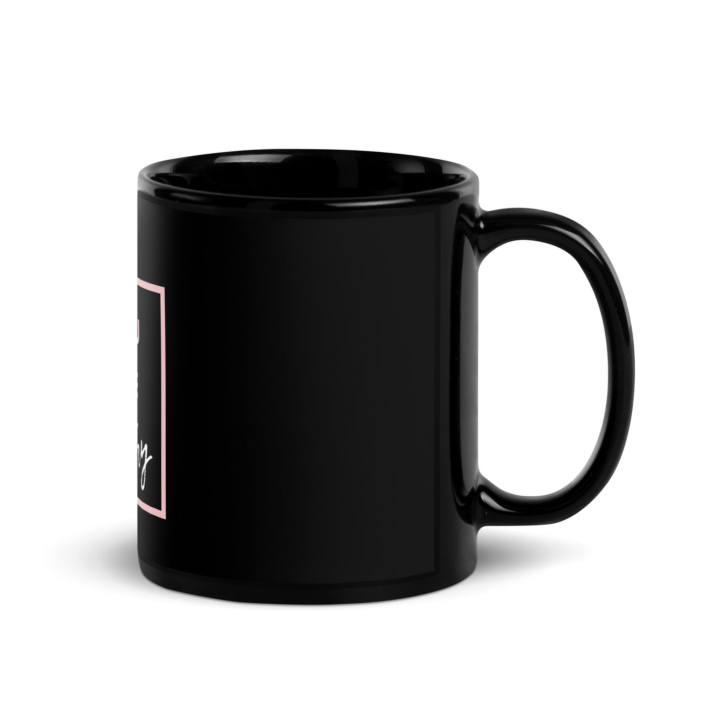 You Are Worthy Black Glossy Mug