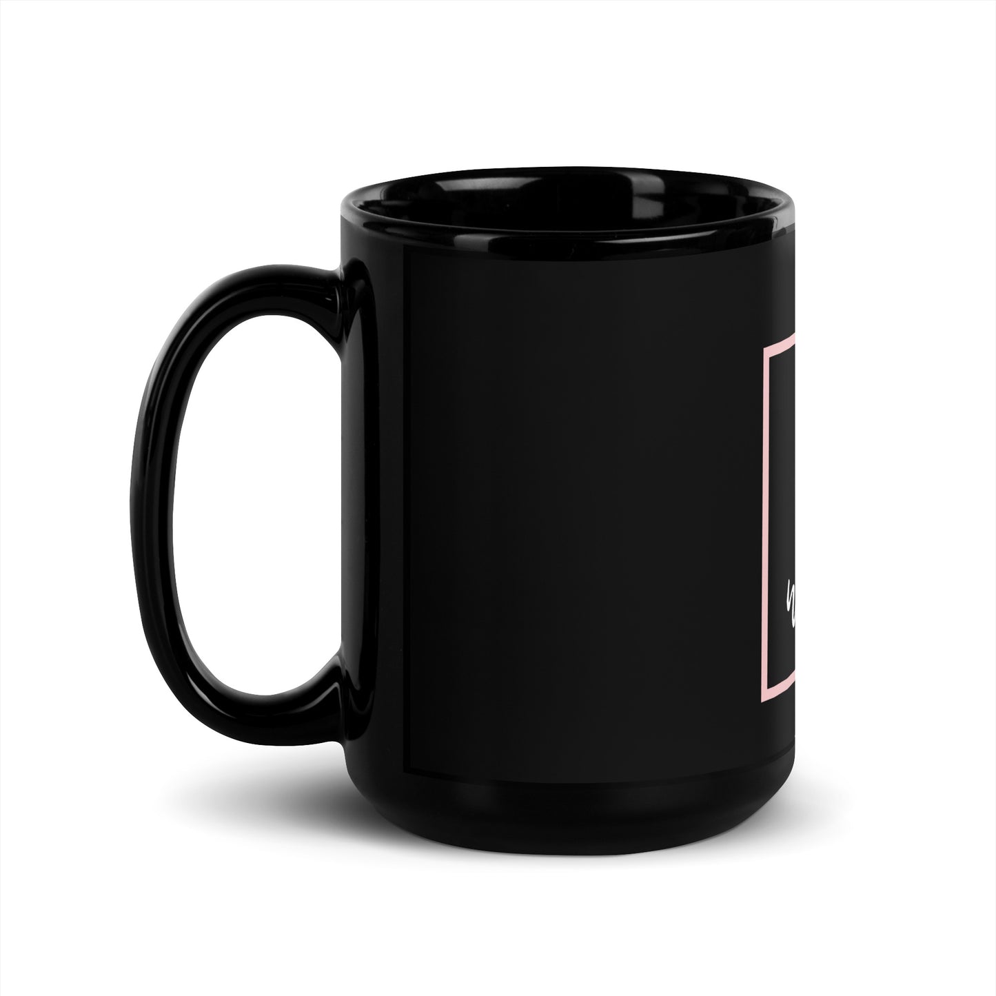 You Are Worthy Black Glossy Mug