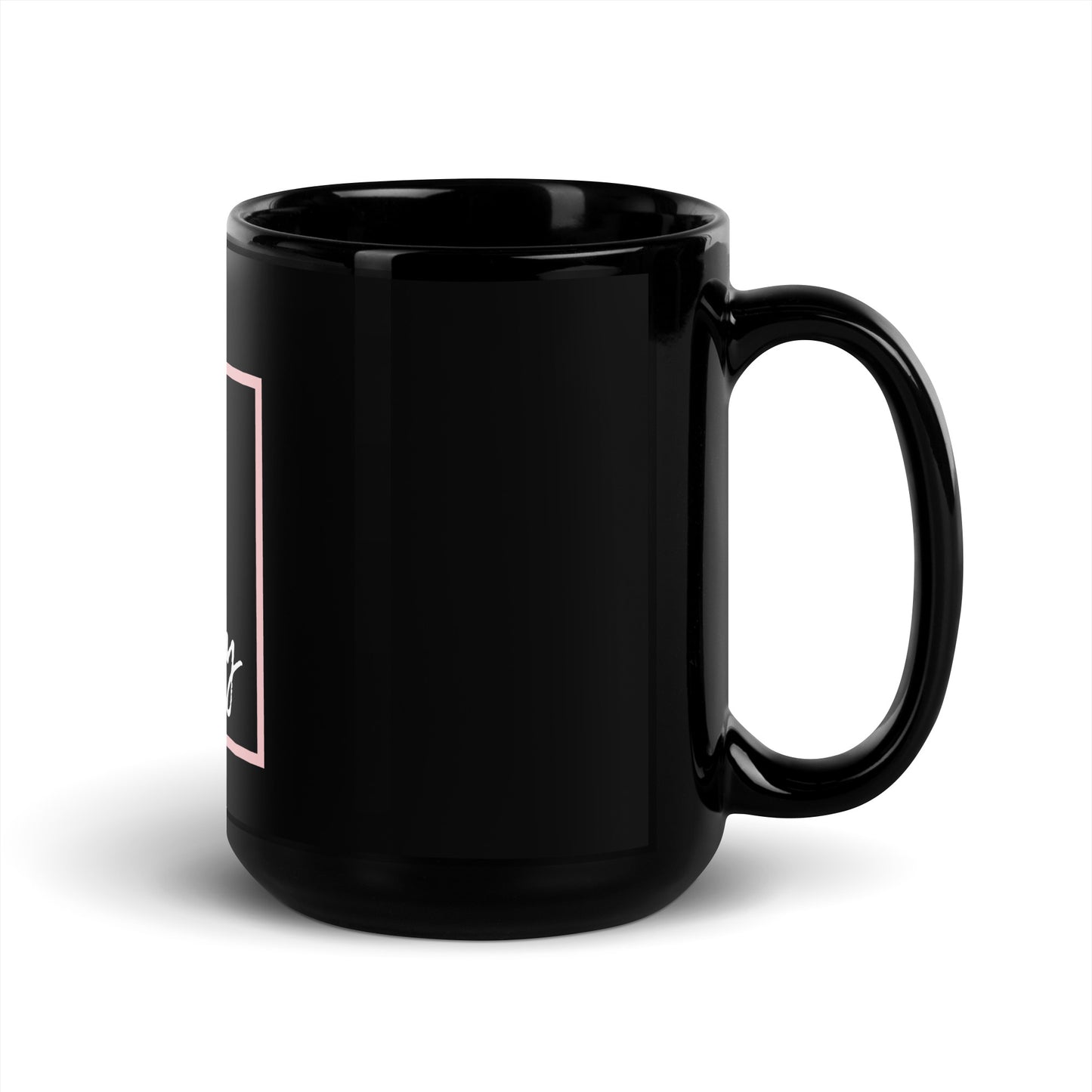 You Are Worthy Black Glossy Mug