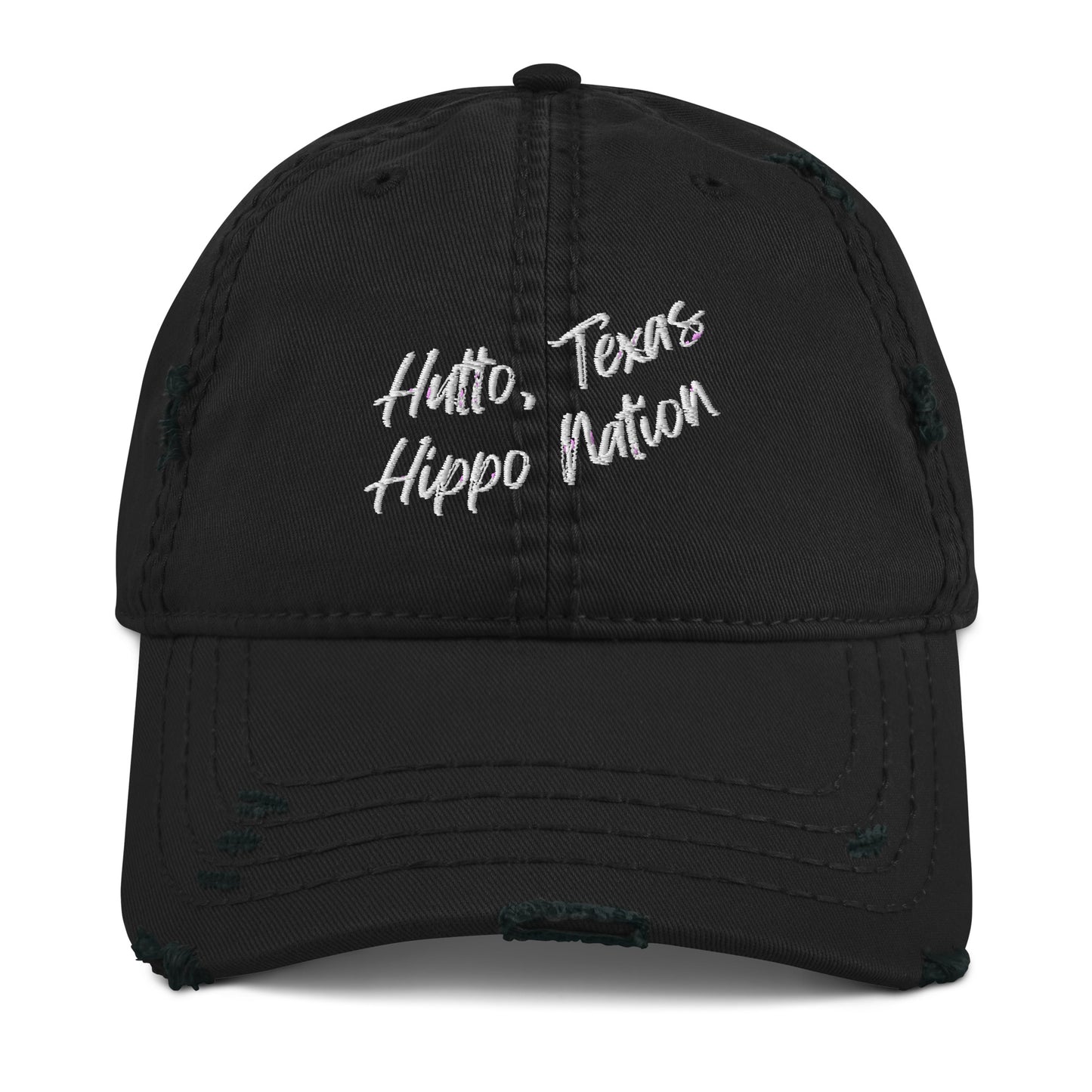 Hutto Hippo Nation Distressed Hat