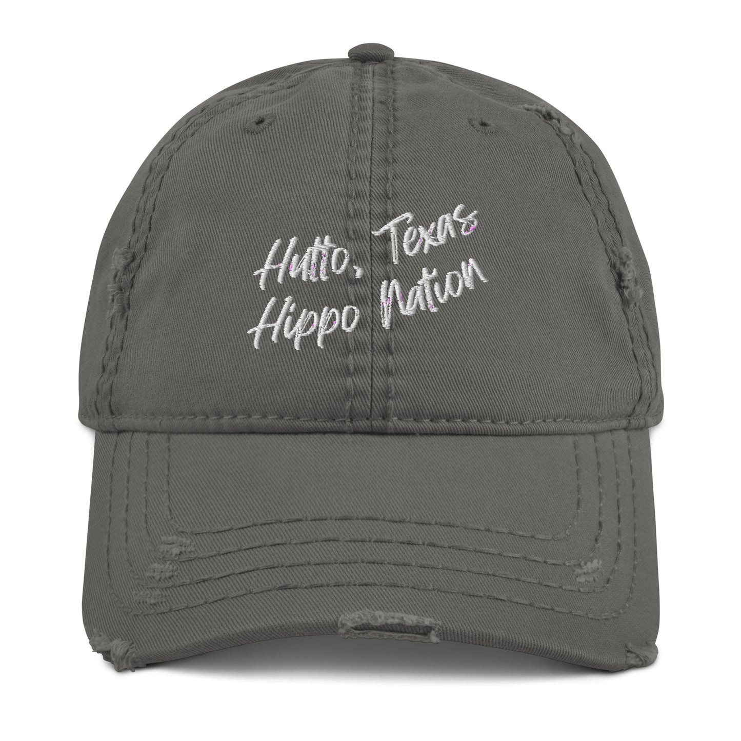 Hutto Hippo Nation Distressed Hat