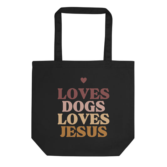 Loves Dogs Loves Jesus Eco Tote Bag