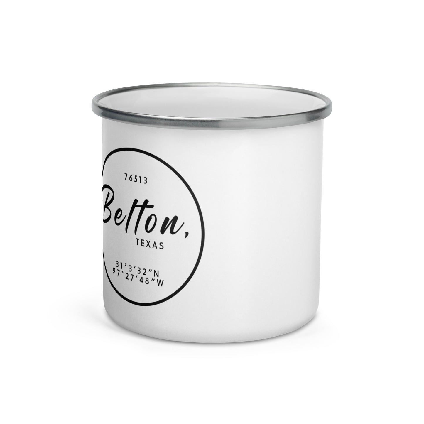 Belton Texas Coordinates Enamel Mug