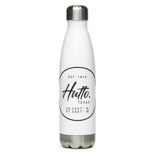 Hutto Coordinates Stainless steel water bottle