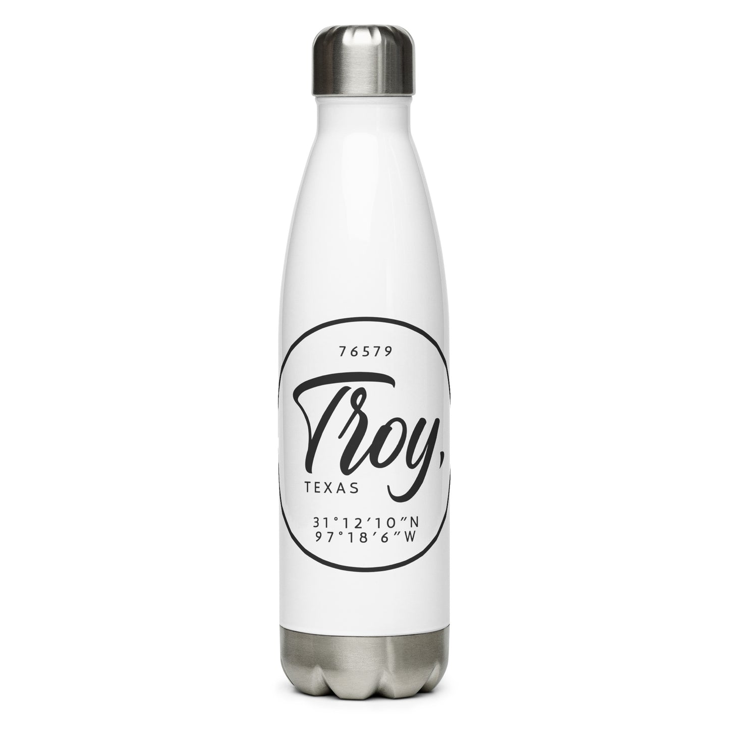 Troy Coordinates Stainless steel water bottle