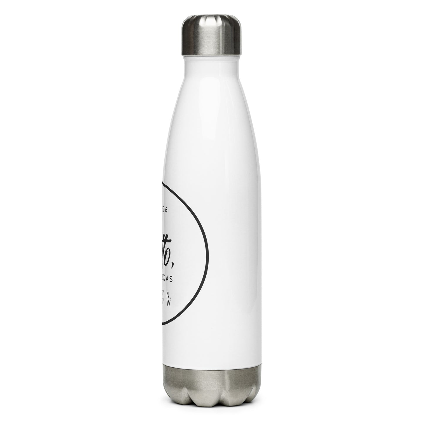 Hutto Coordinates Stainless steel water bottle