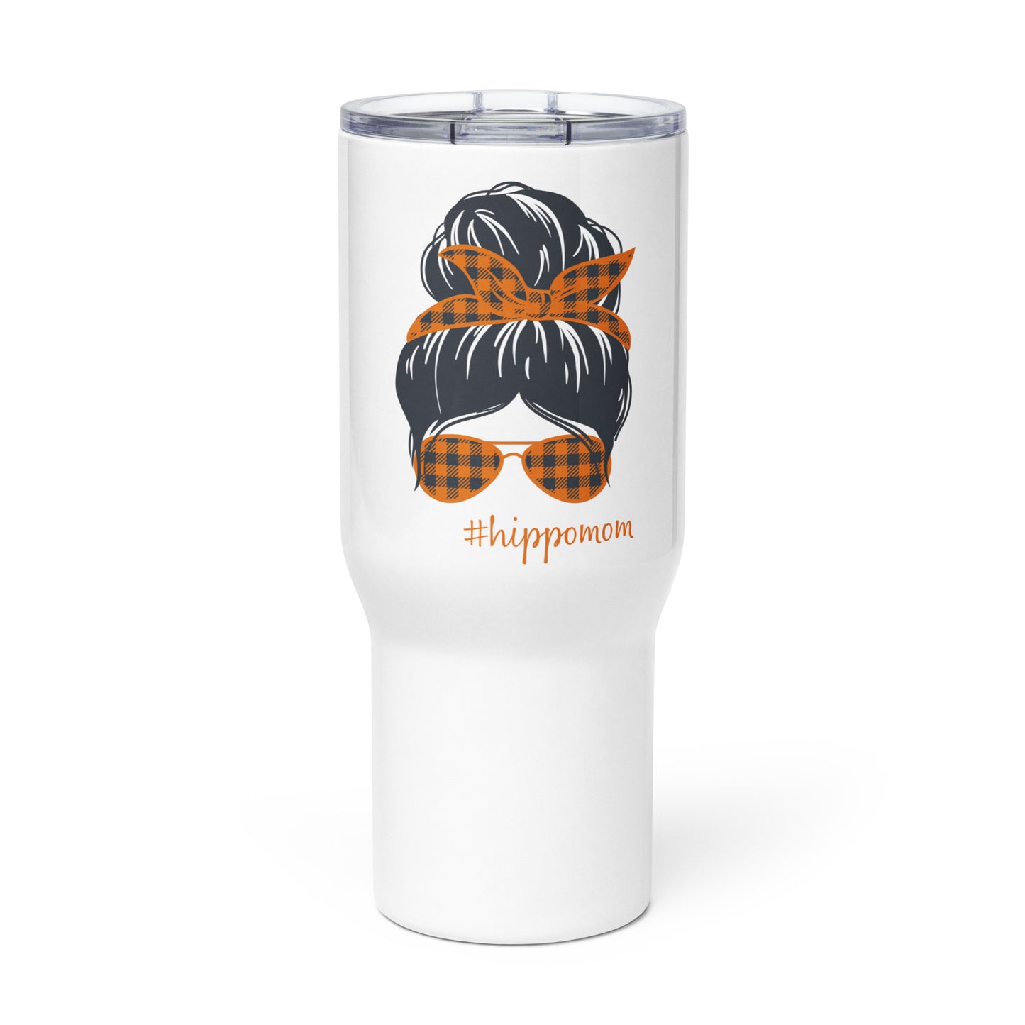 Hippo Mom Travel mug with a handle