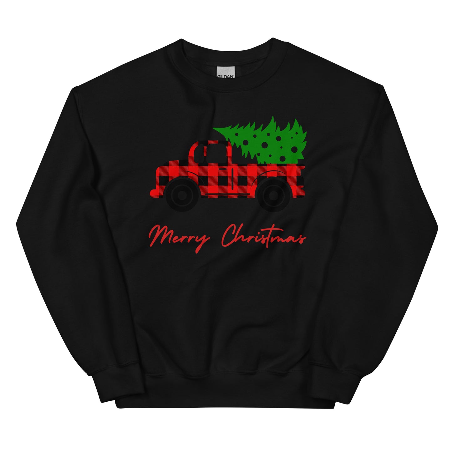 Merry Christmas Tree Truck Unisex Sweatshirt