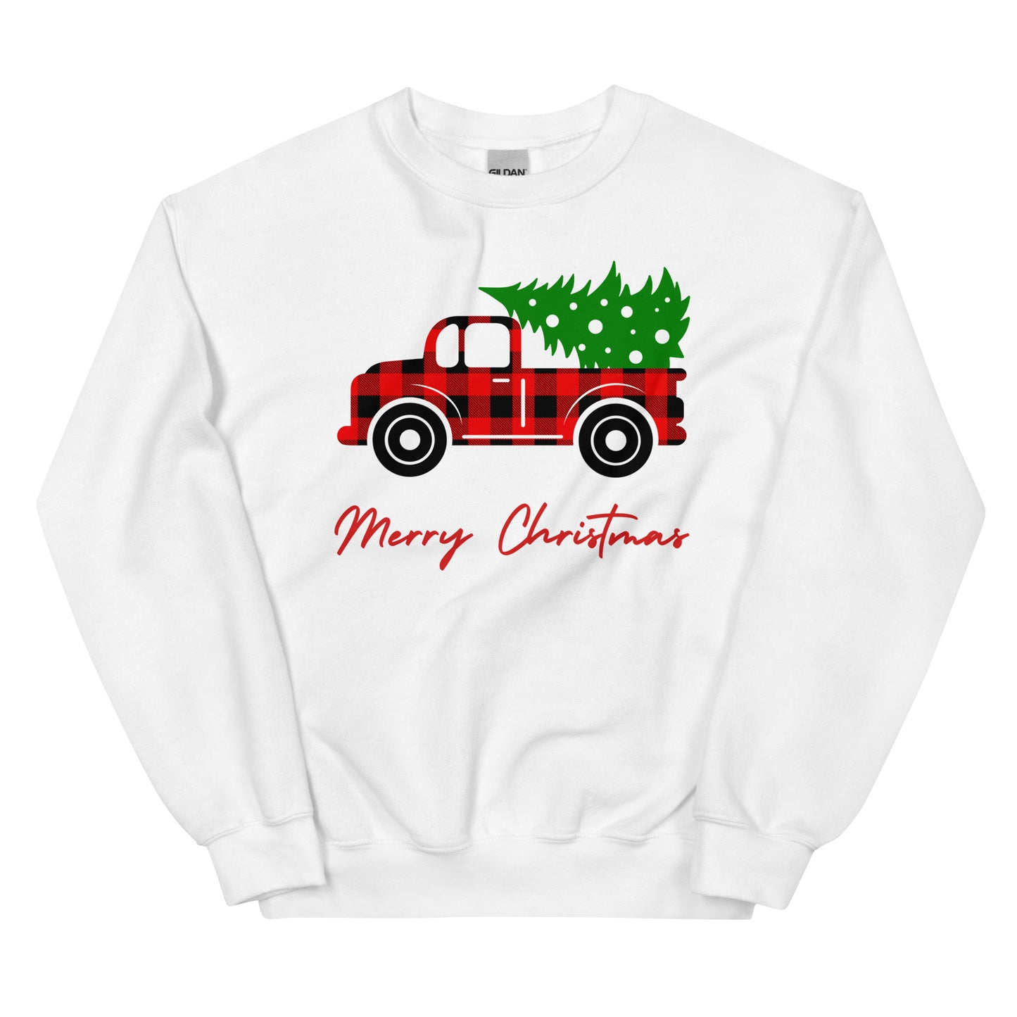 Merry Christmas Tree Truck Unisex Sweatshirt