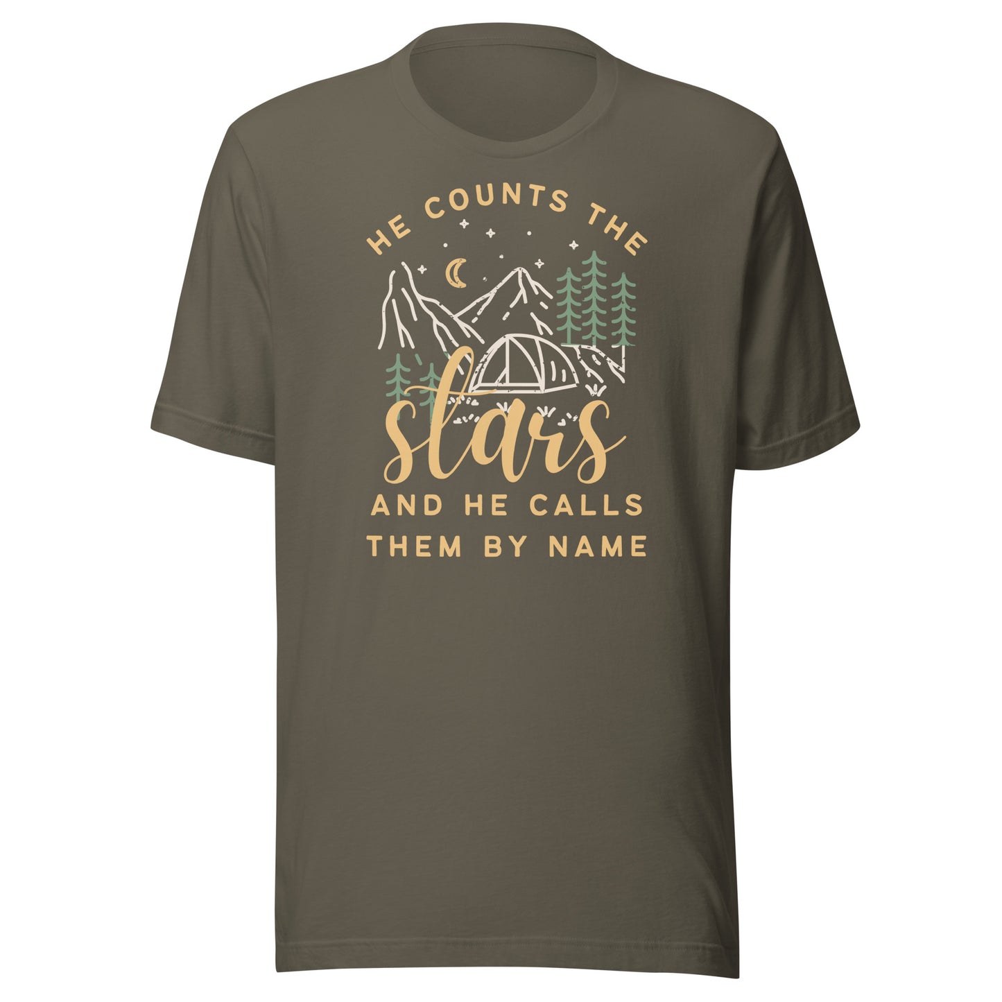 He Counts the Stars Unisex t-shirt