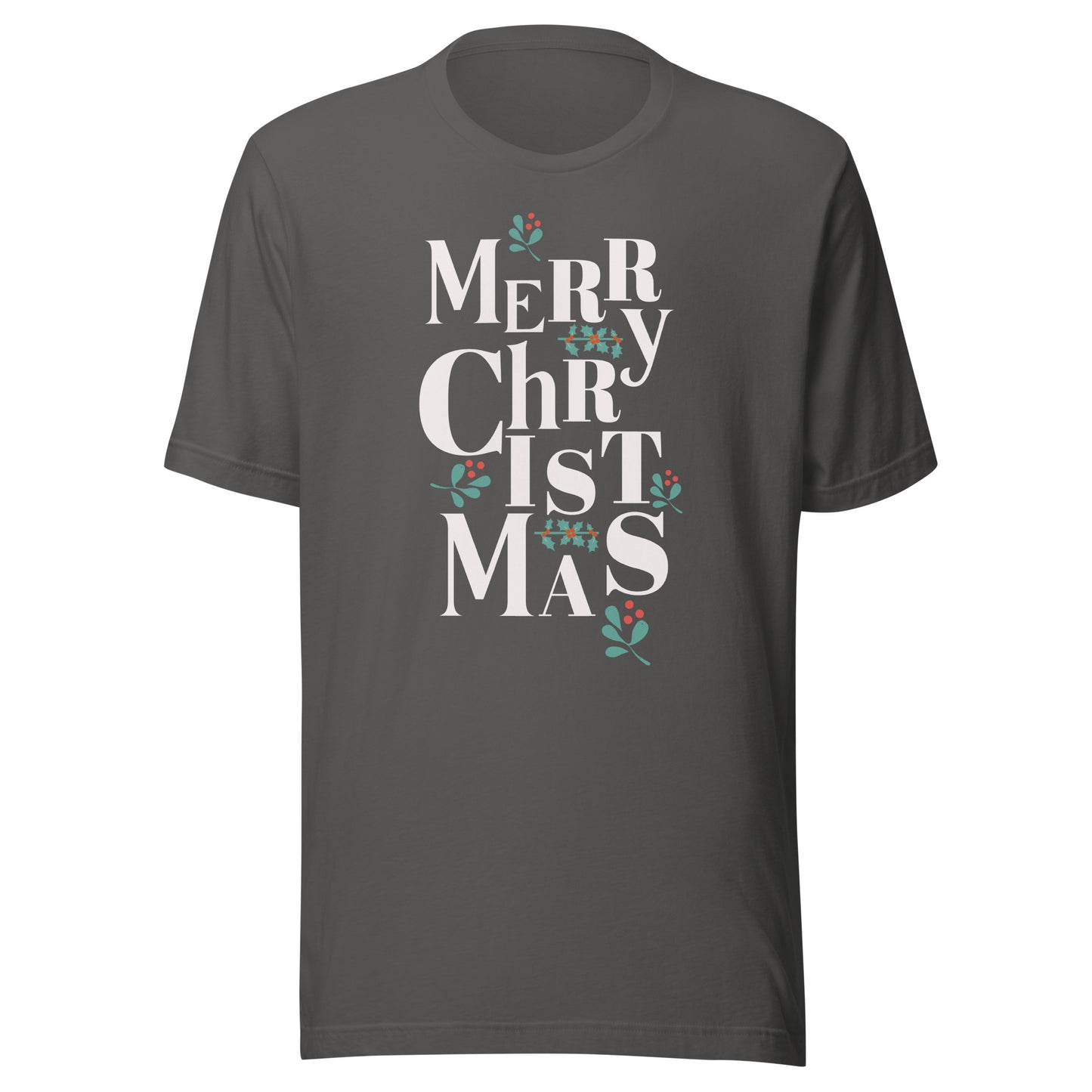 Merry Christmas Holly Unisex t-shirt