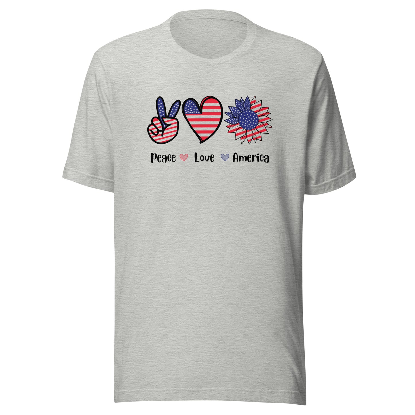 Peace Love America Unisex t-shirt