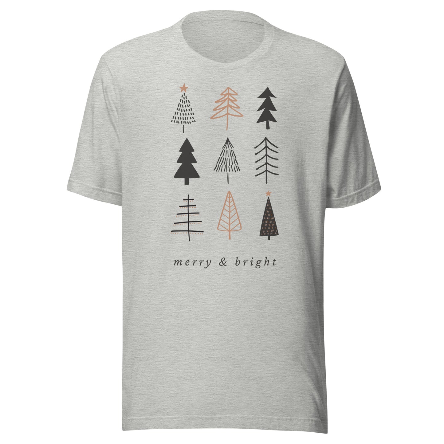 Merry and Bright Trees Unisex t-shirt