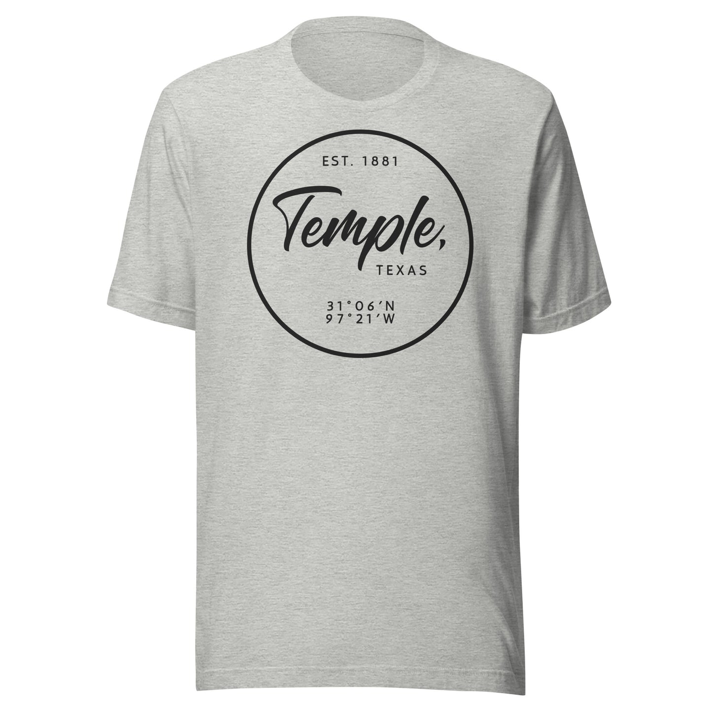 Temple Texas Coordinates Unisex t-shirt