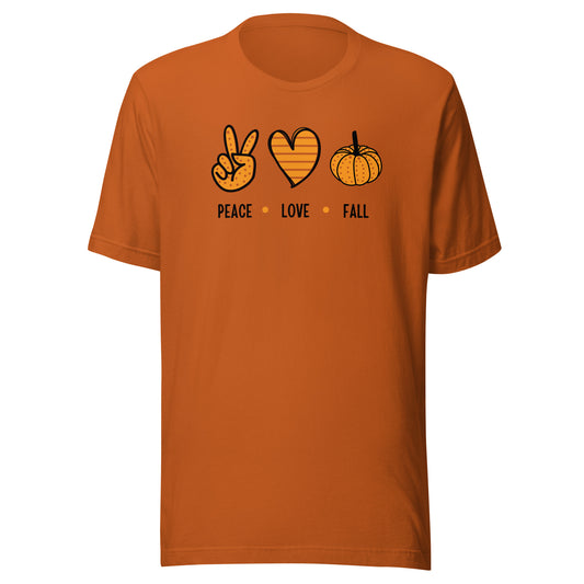 Peace Love Fall Unisex t-shirt