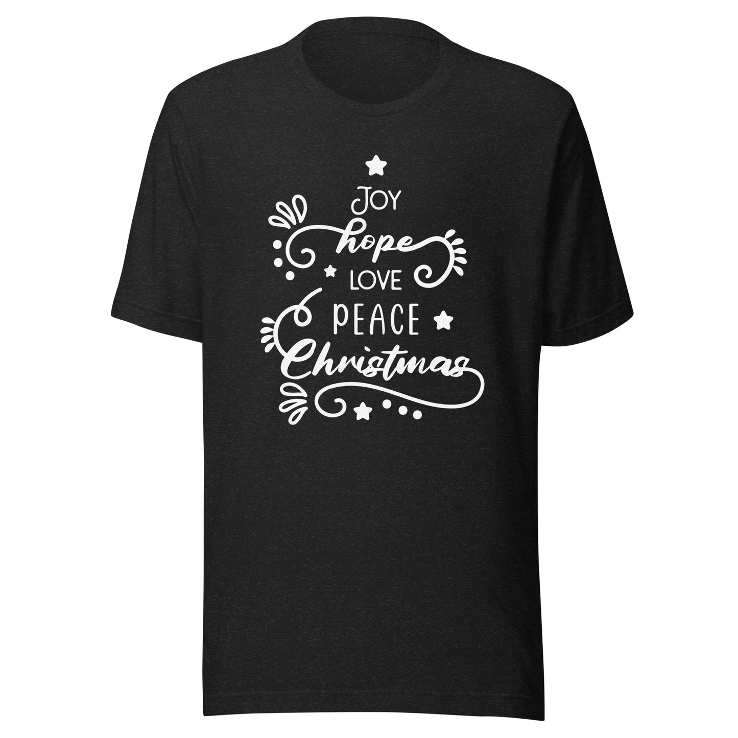 Joy Peace Christmas Tree Unisex t-shirt