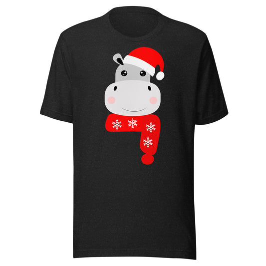 Hippo Santa Unisex t-shirt