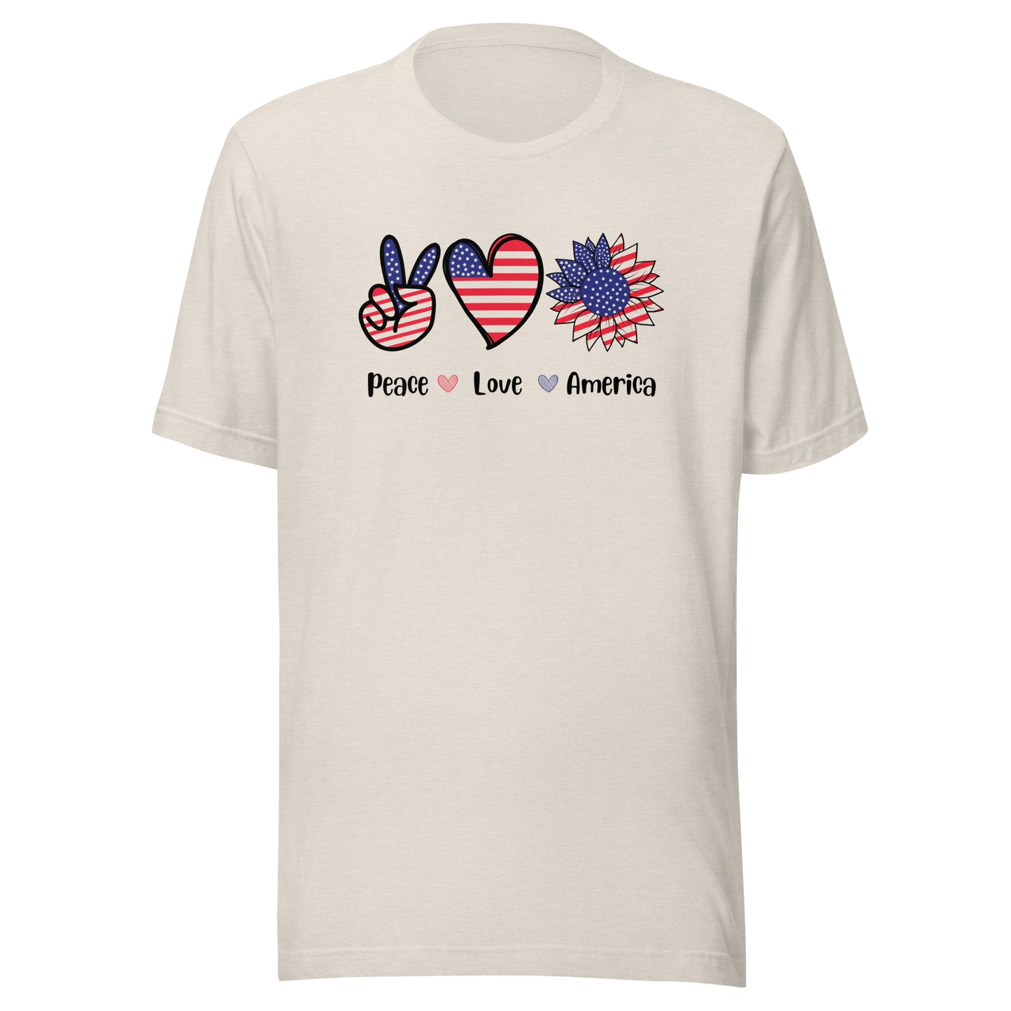 Peace Love America Unisex t-shirt