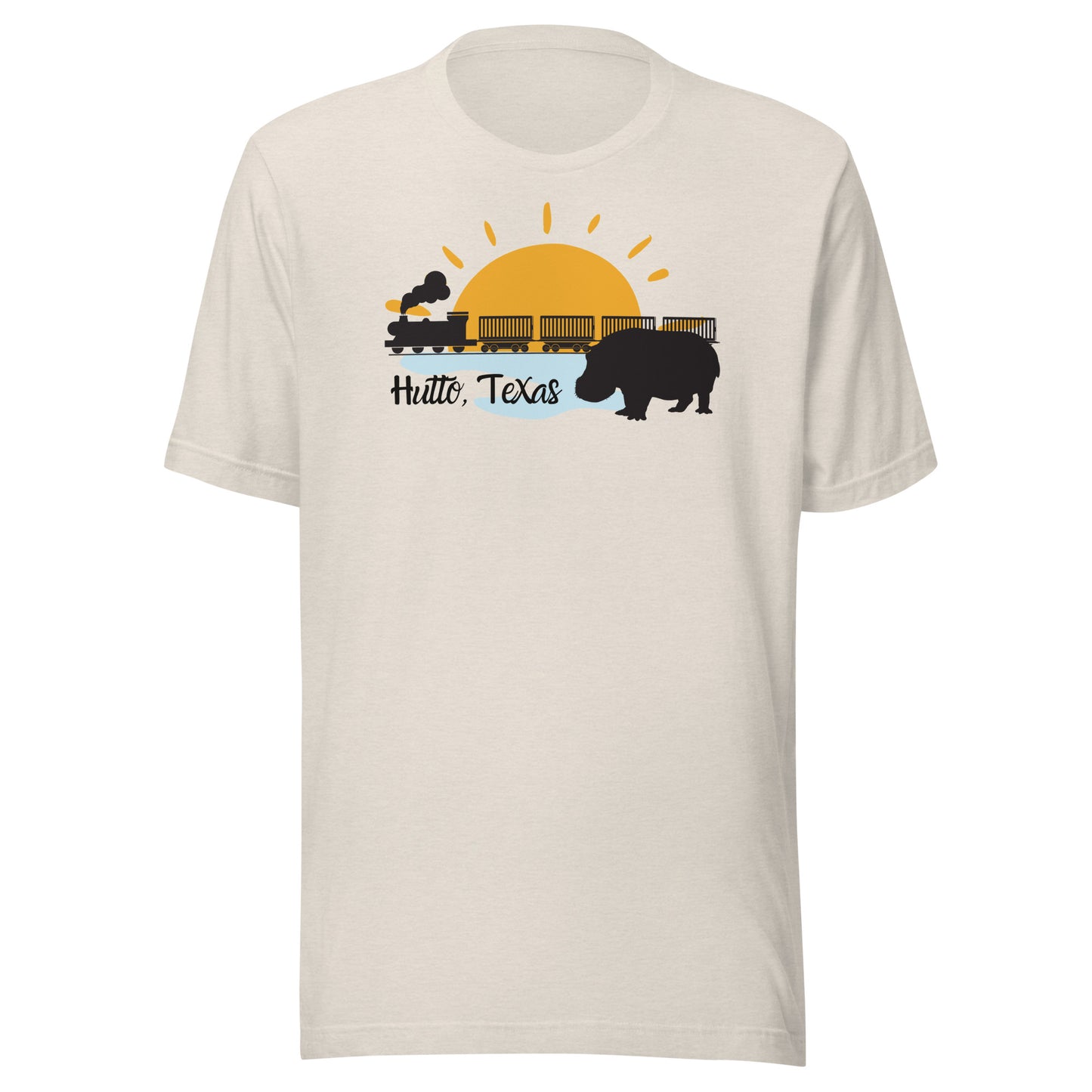 Hutto Hippo Train Unisex t-shirt