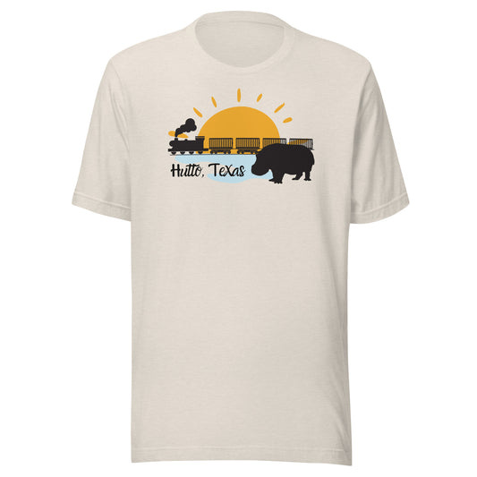 Hutto Hippo Train Unisex t-shirt