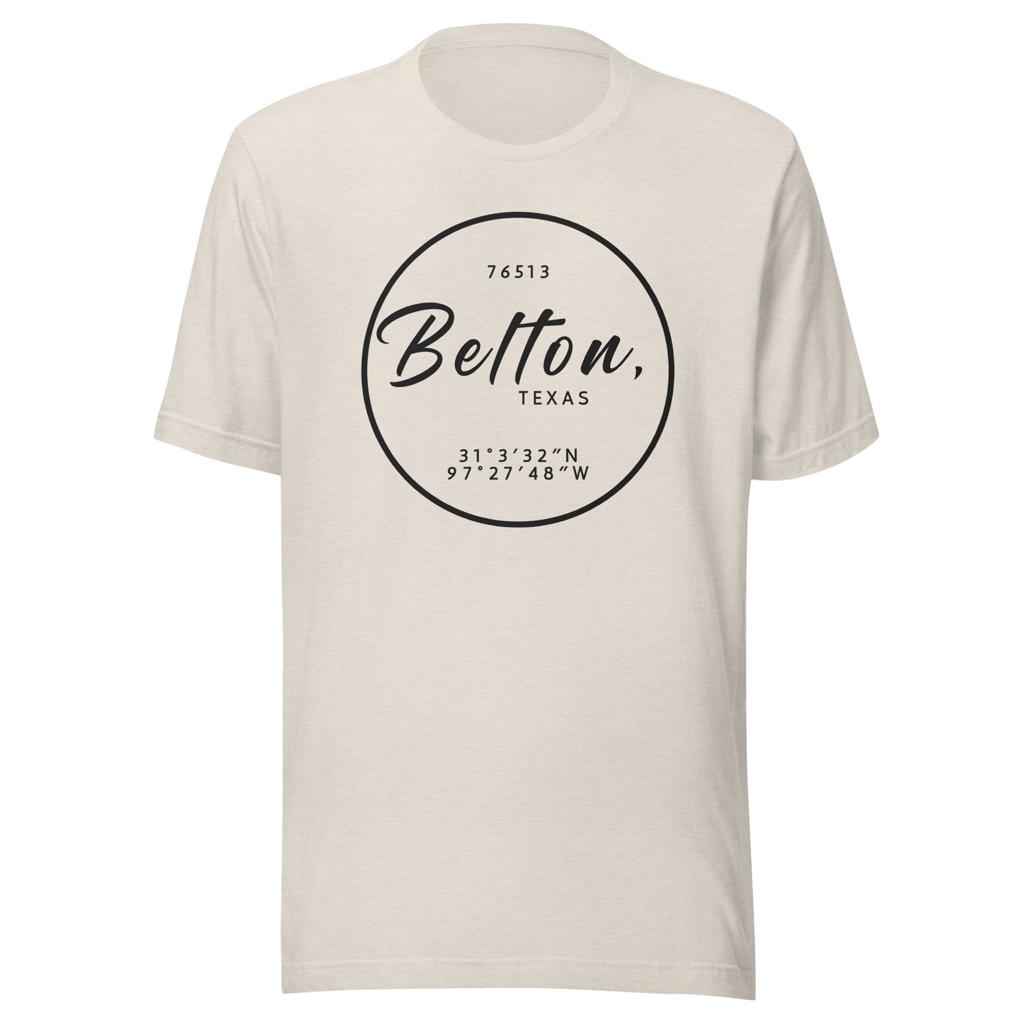 Belton Texas Coordinates Unisex t-shirt