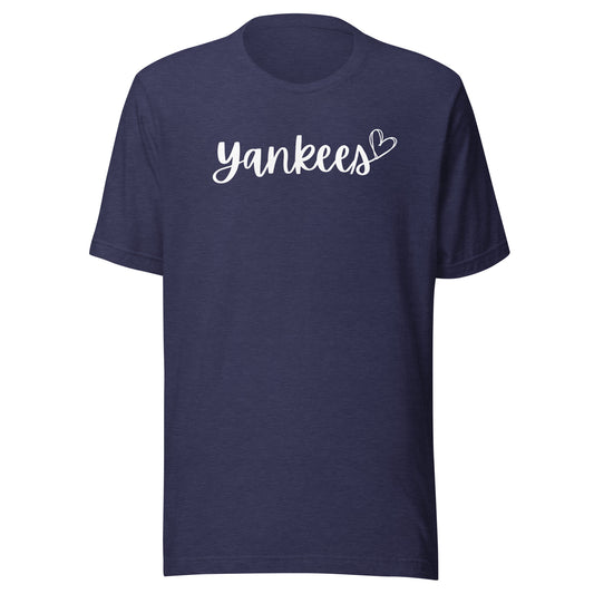 Yankees Heart Unisex t-shirt