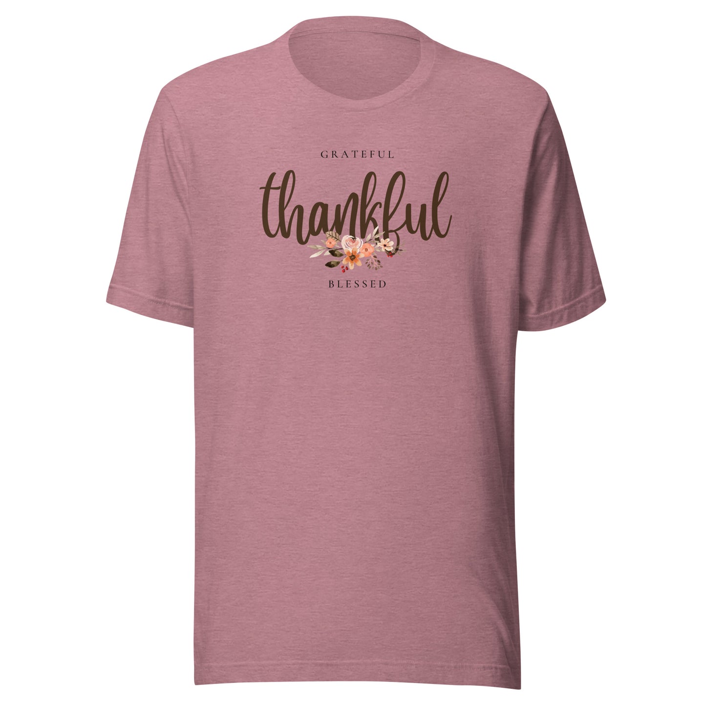 Floral Grateful Thankful Blessed Unisex t-shirt