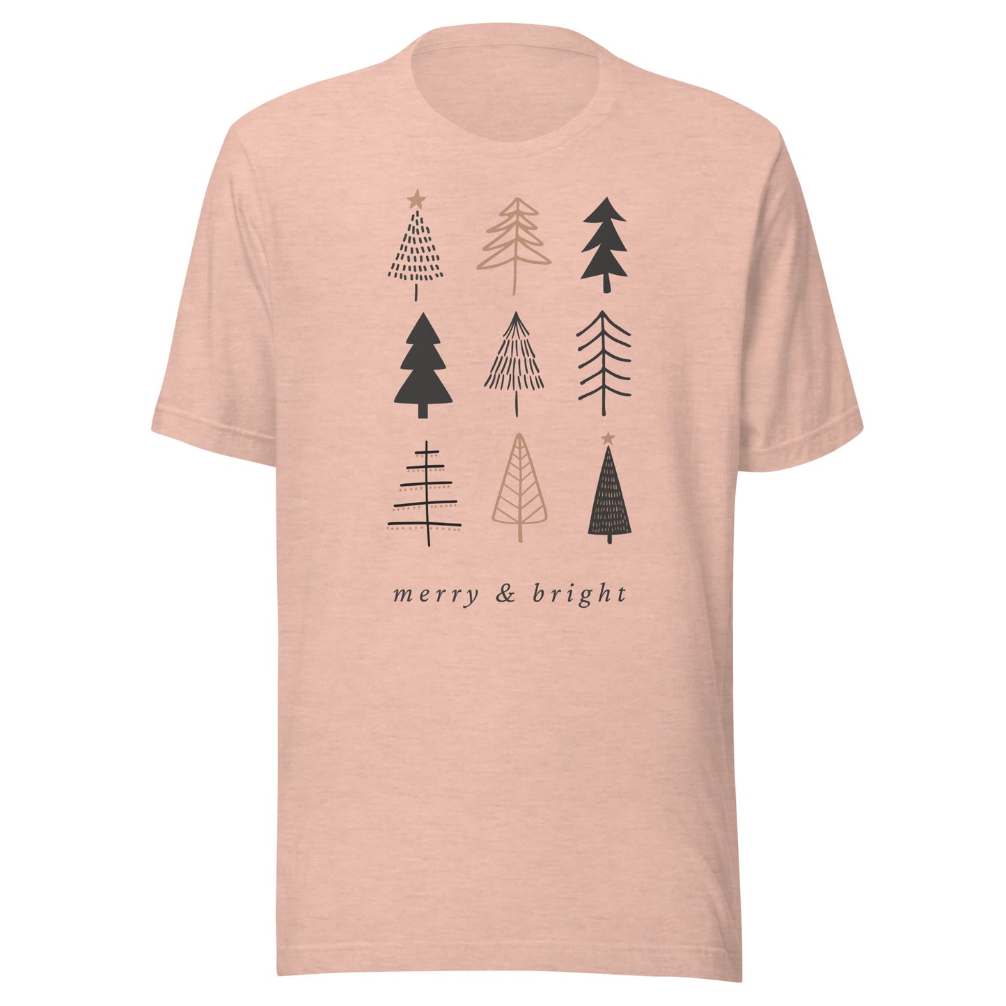 Merry and Bright Trees Unisex t-shirt