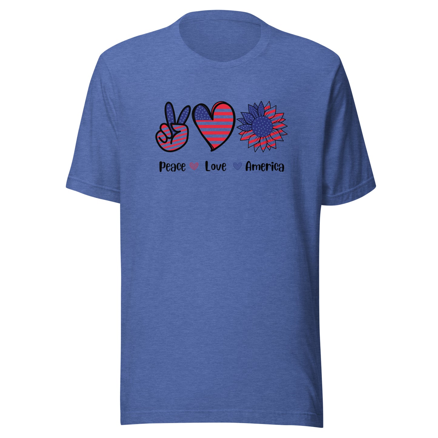 Peace Love America Unisex t-shirt