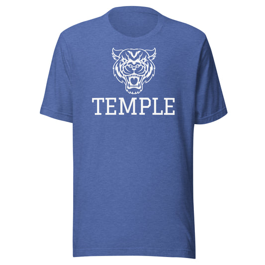 Temple Wildcat Head Unisex t-shirt