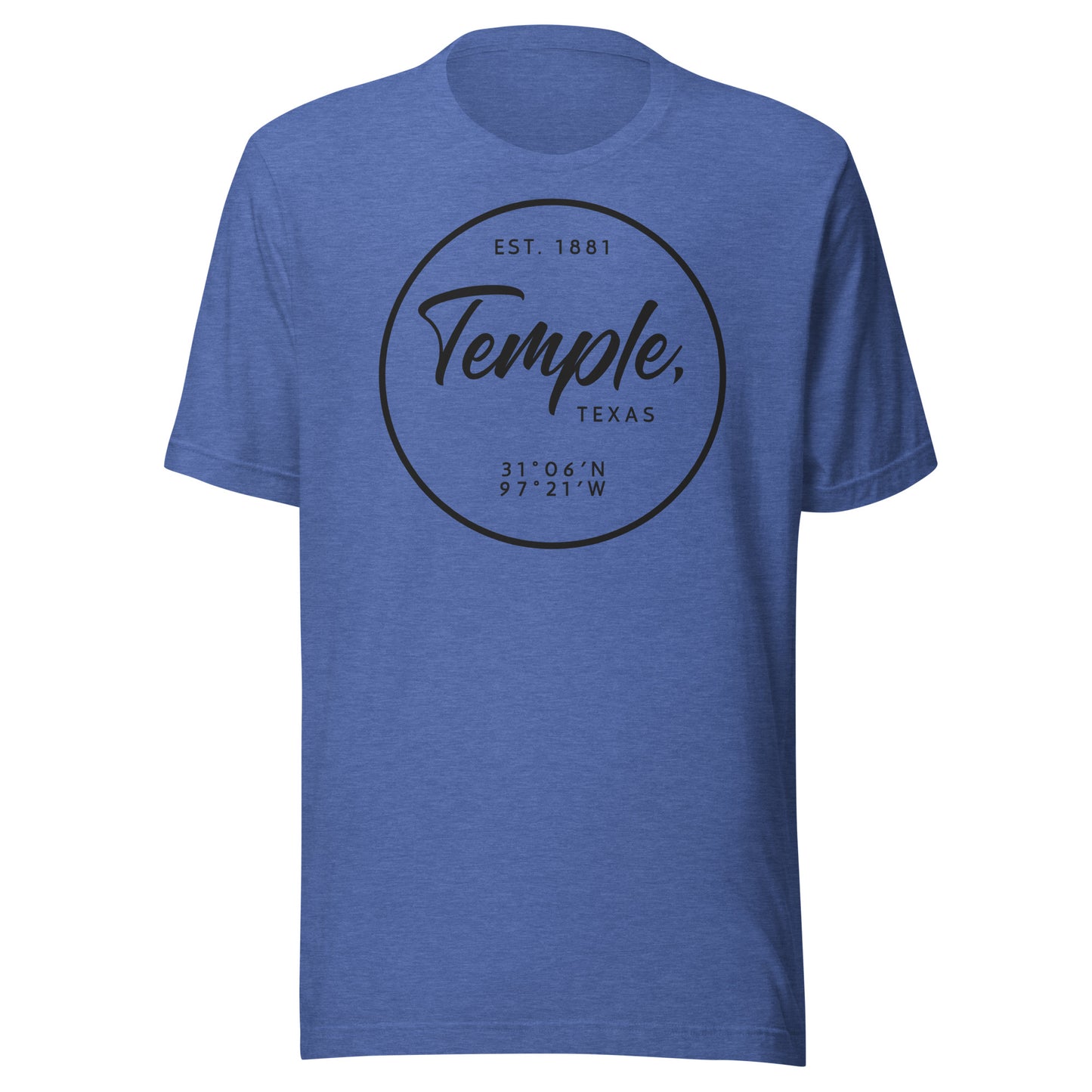 Temple Texas Coordinates Unisex t-shirt