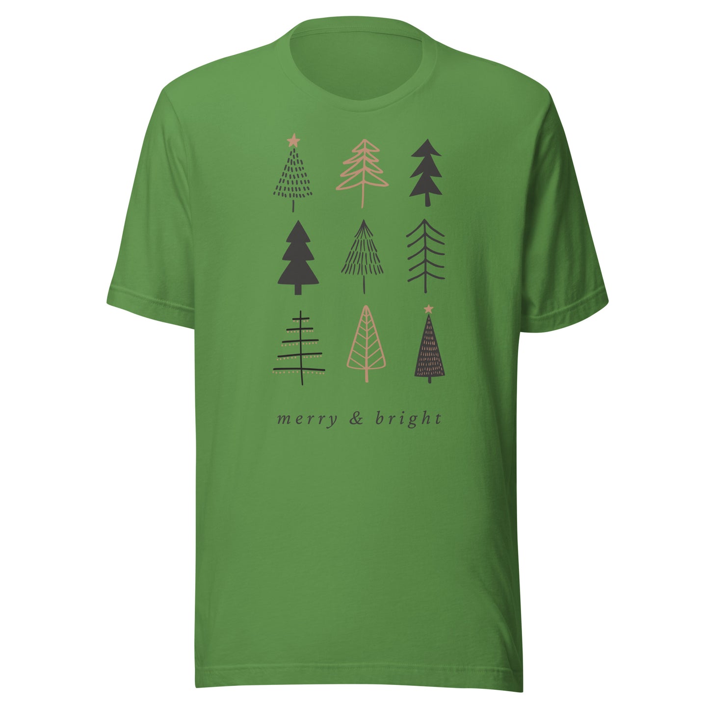 Merry and Bright Trees Unisex t-shirt