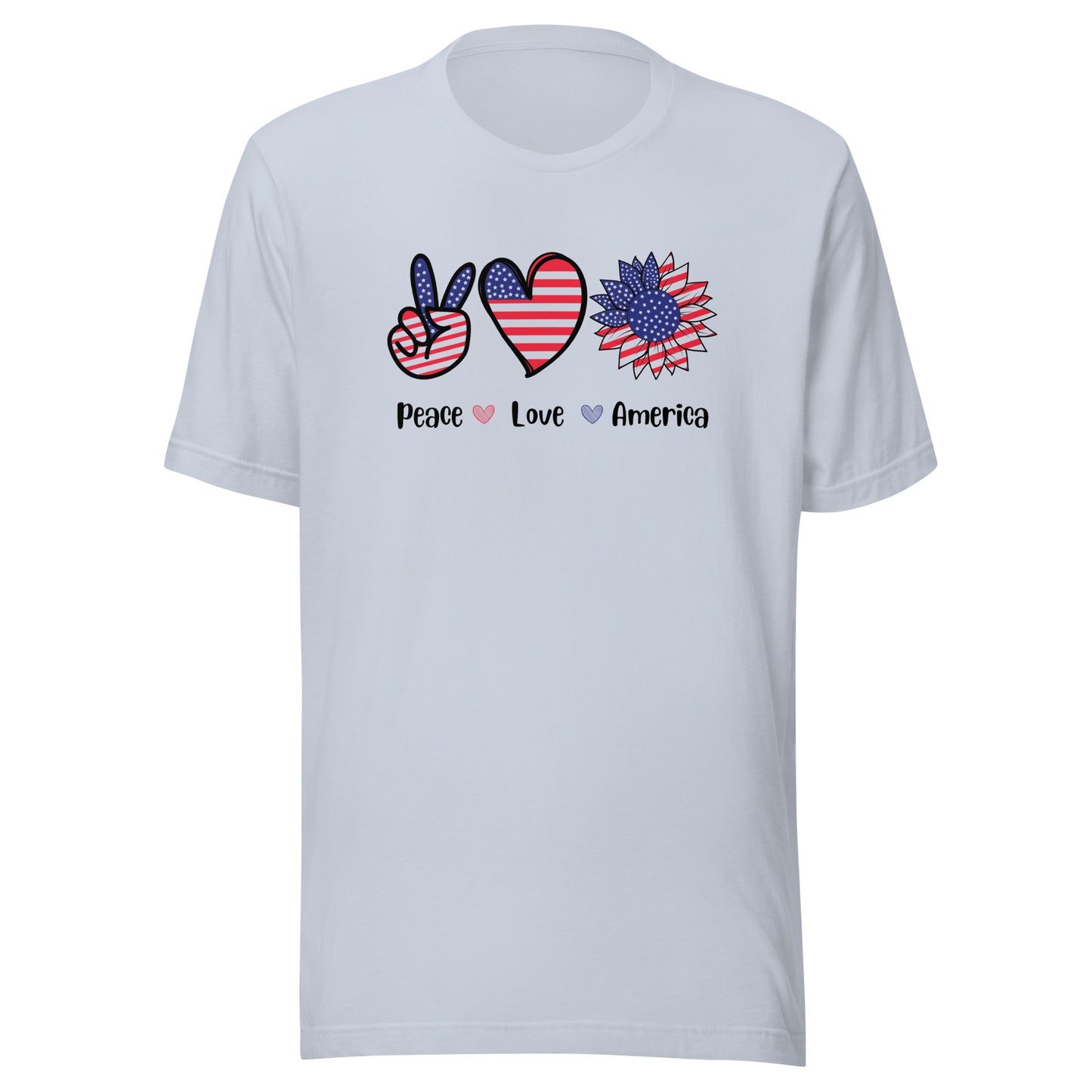 Peace Love America Unisex t-shirt