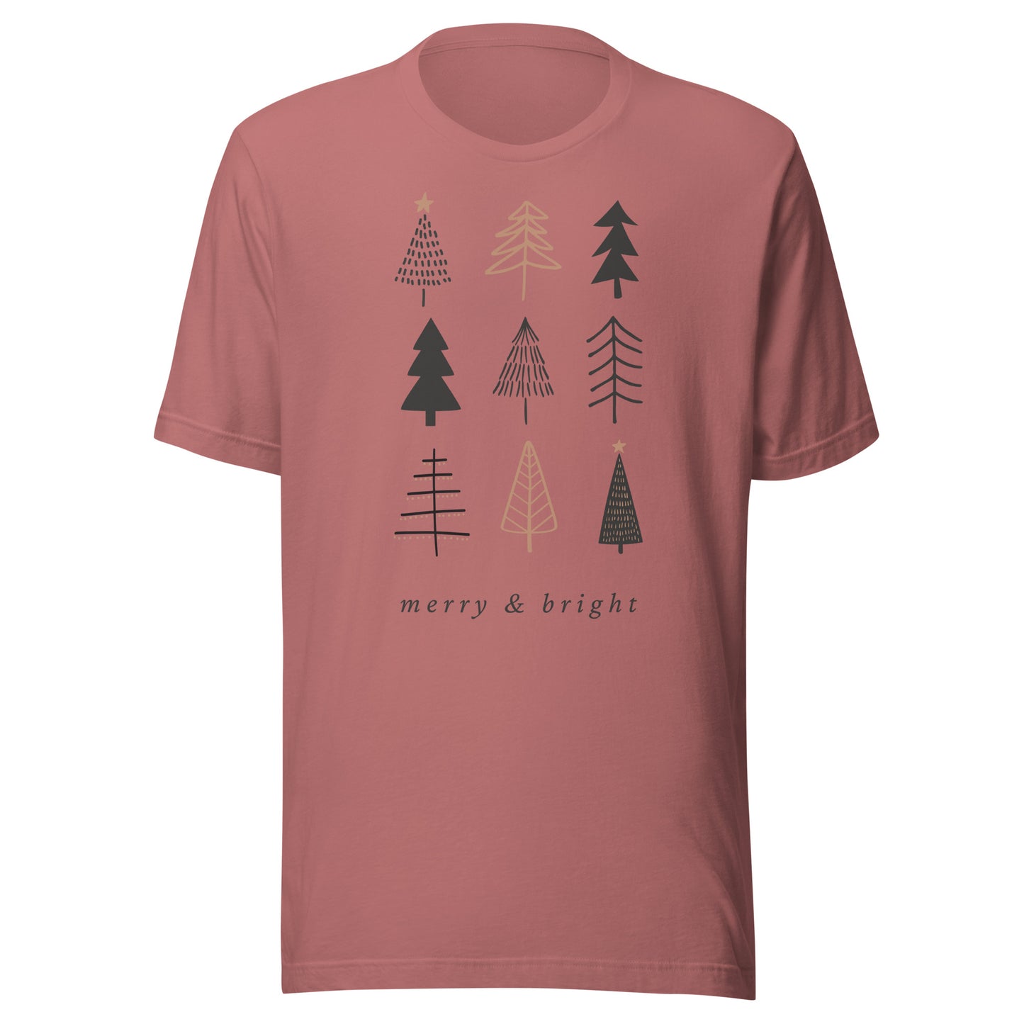 Merry and Bright Trees Unisex t-shirt