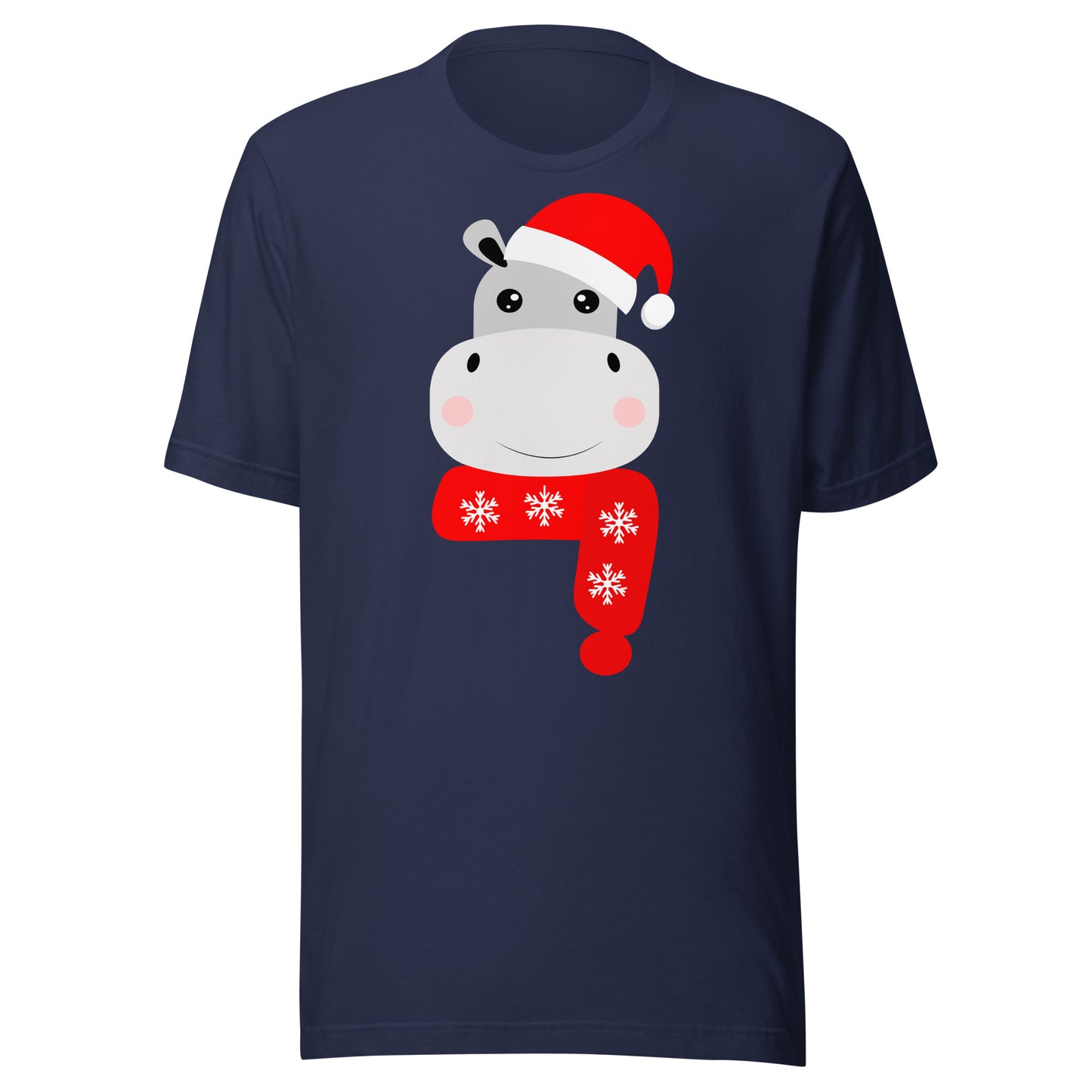 Hippo Santa Unisex t-shirt