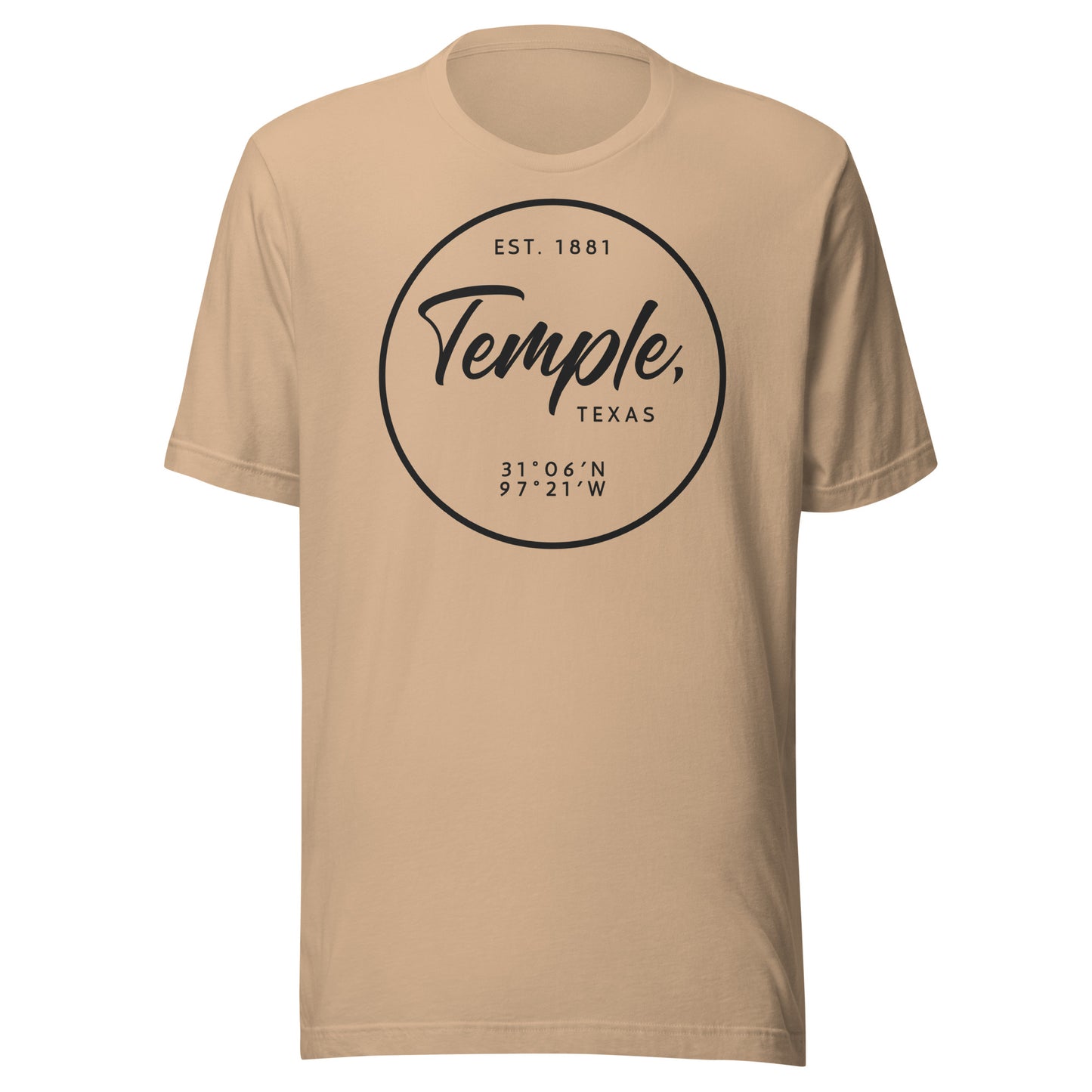 Temple Texas Coordinates Unisex t-shirt