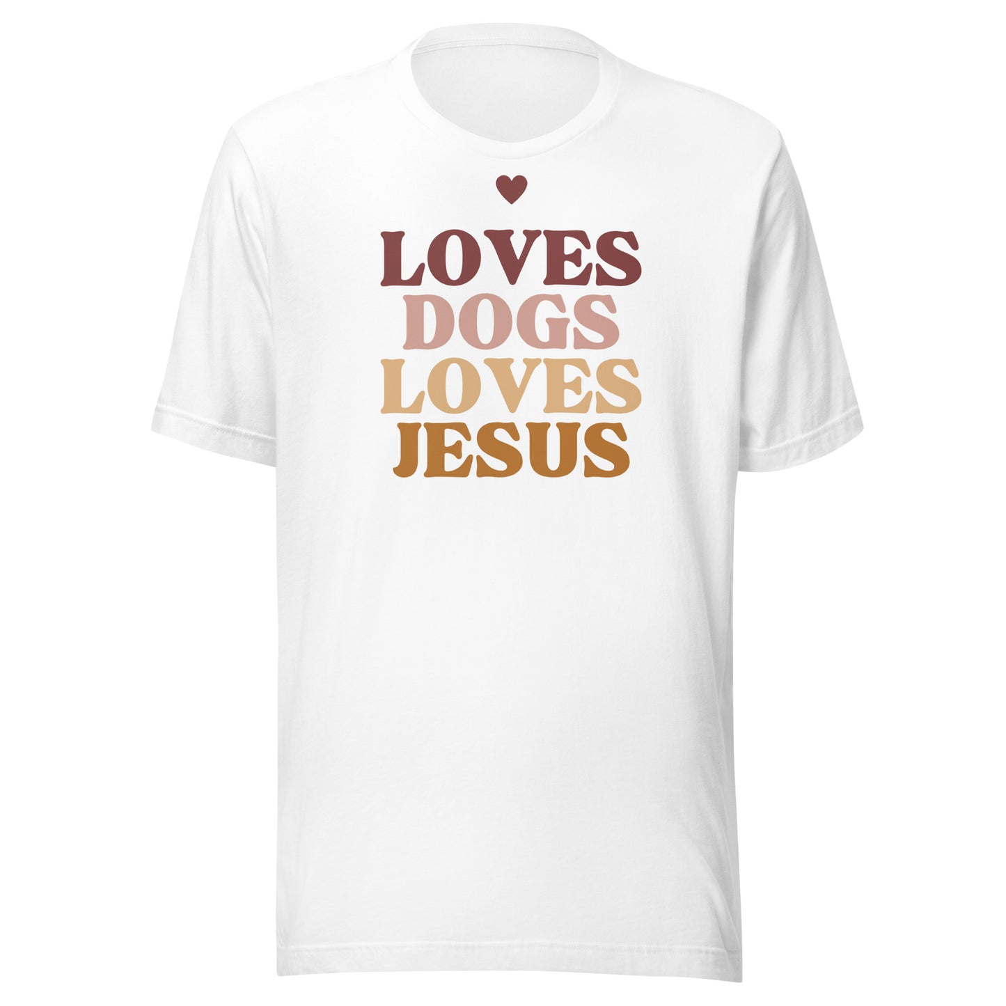Loves Dogs Loves Jesus Unisex t-shirt