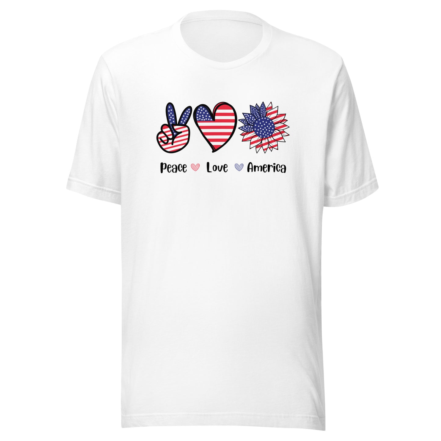 Peace Love America Unisex t-shirt