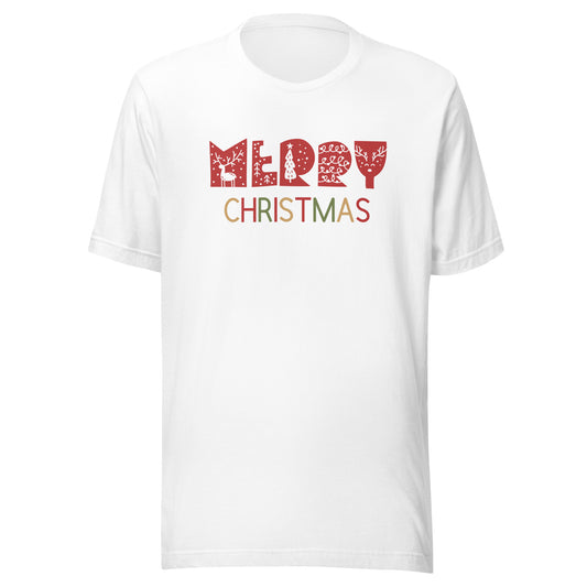 Outline Merry Christmas Unisex t-shirt