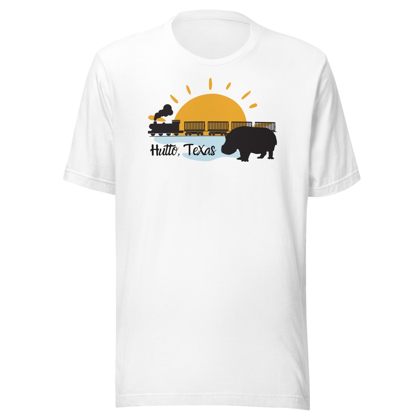 Hutto Hippo Train Unisex t-shirt