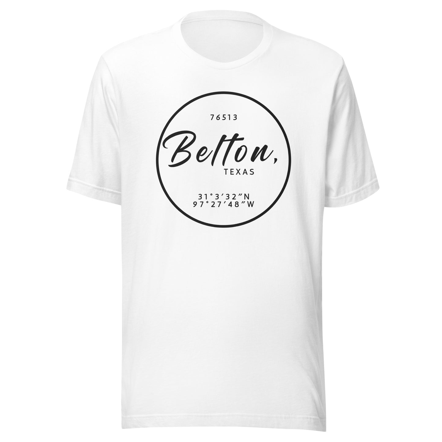 Belton Texas Coordinates Unisex t-shirt