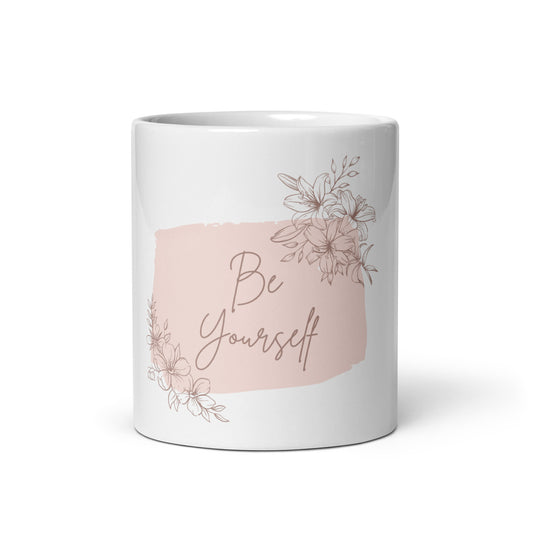 White glossy mug