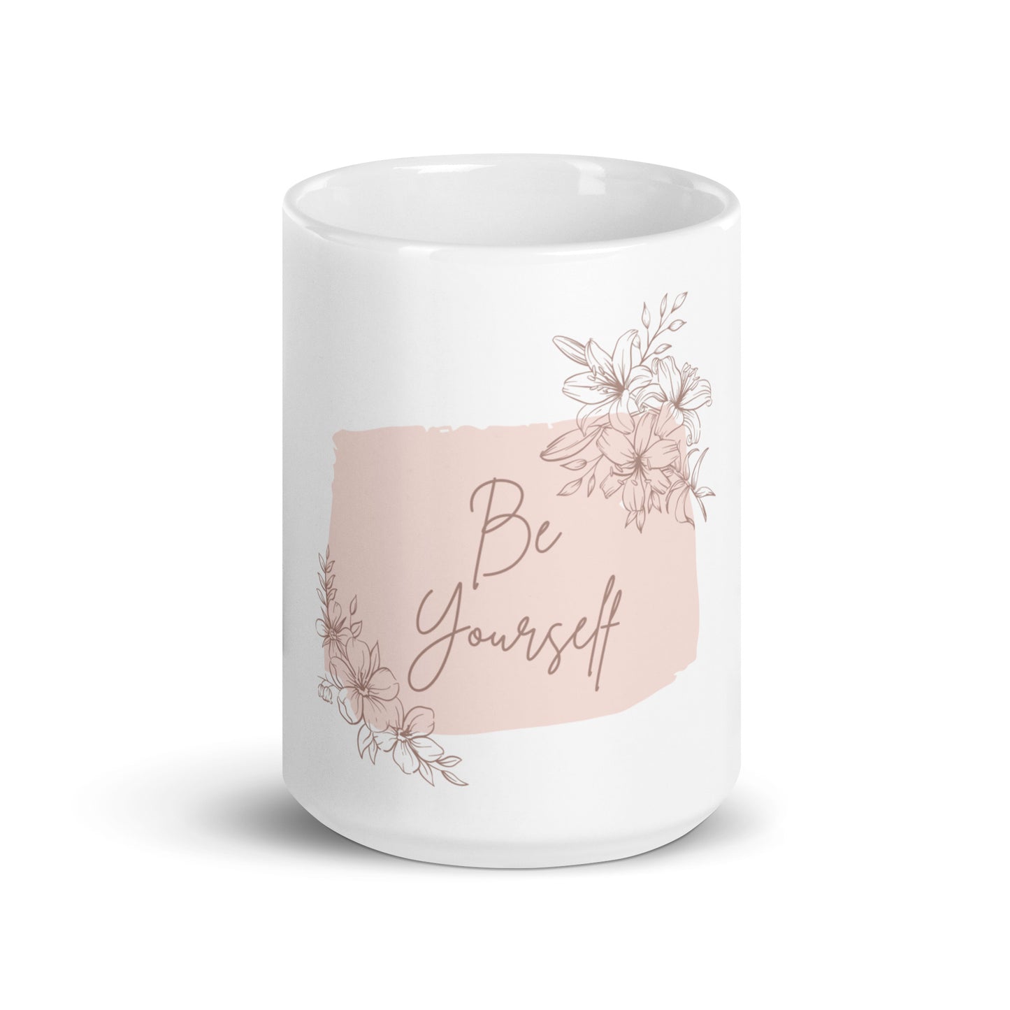 White glossy mug