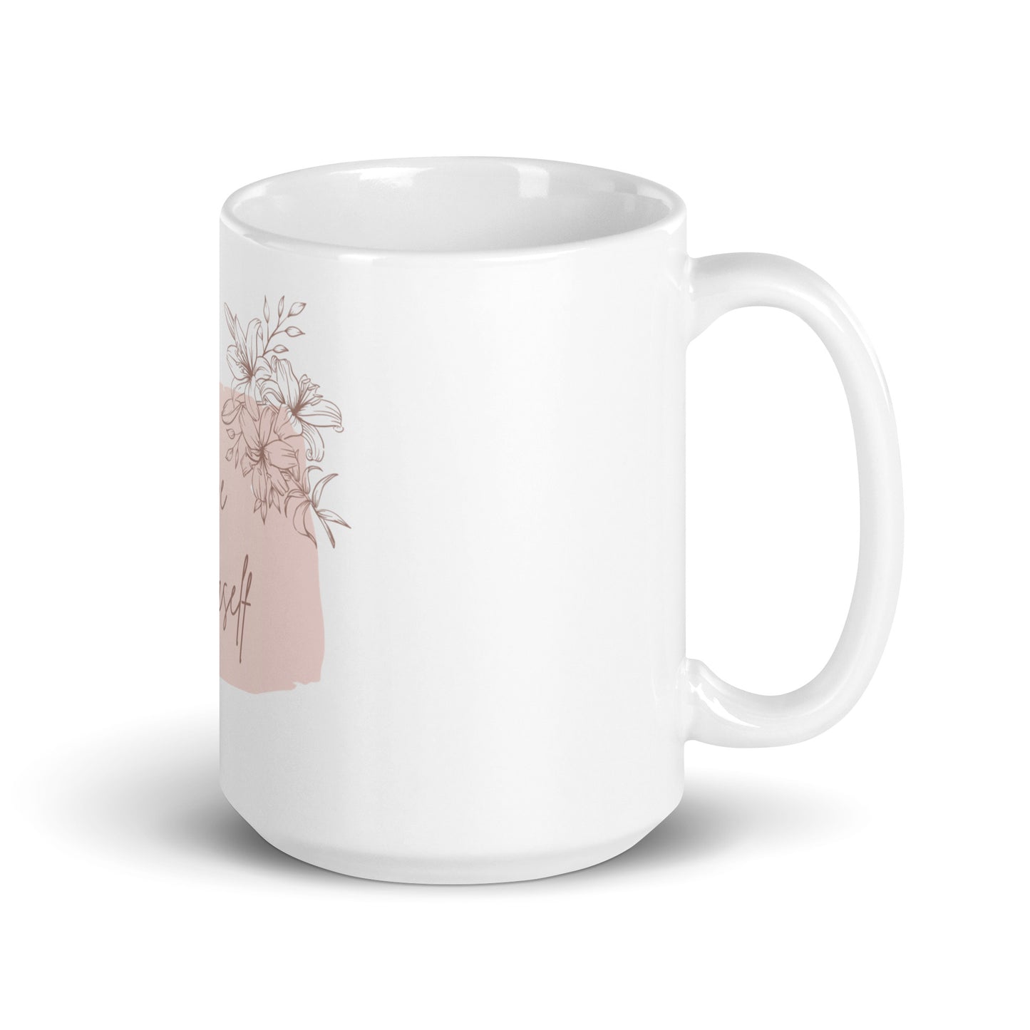 White glossy mug