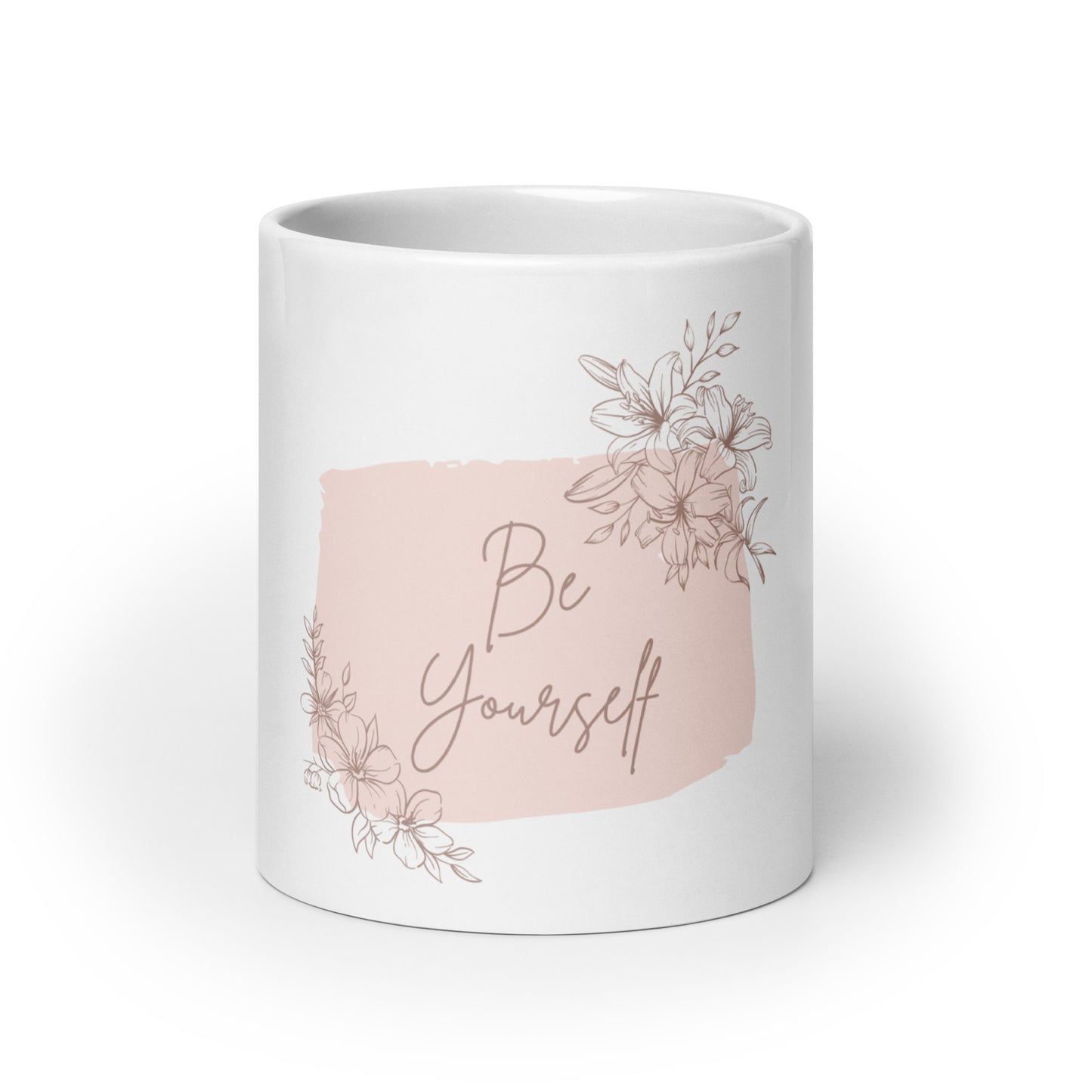 White glossy mug