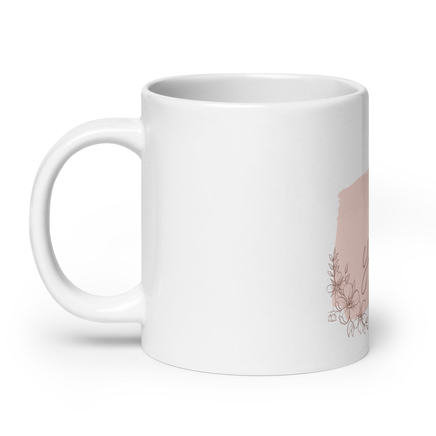 White glossy mug