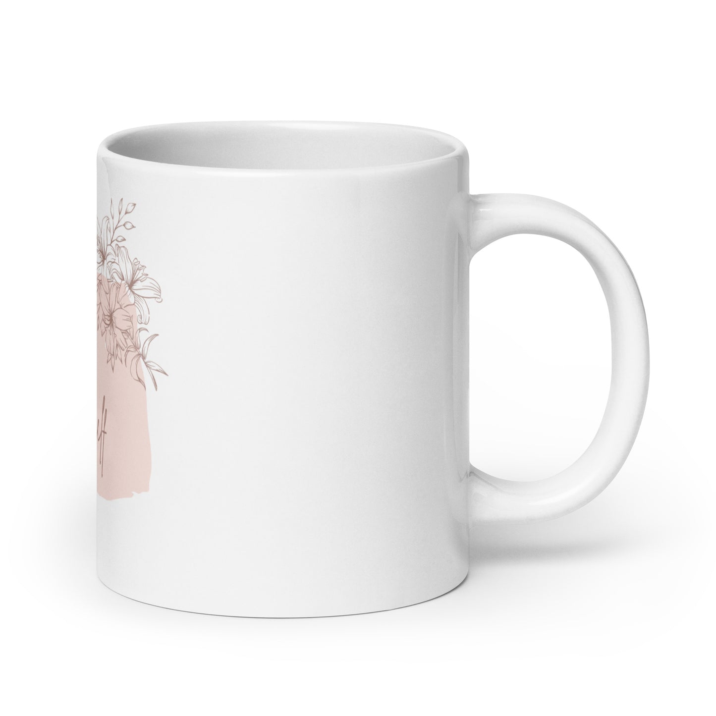 White glossy mug