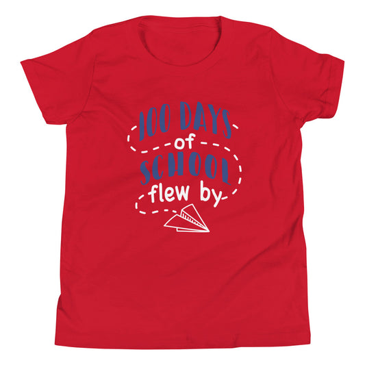 100 Days of School Flew By Youth Short Sleeve T-Shirt